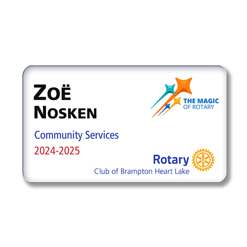 Rotary 2024-2025 Theme -Small Acrylic Name Badge - 3-1/2